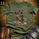 African Tribal Barbarian Softstyle Tee Military Green | African Warrior Tee