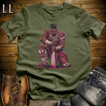 African Red Barbarian Softstyle Tee Military Green | African Warrior Tee