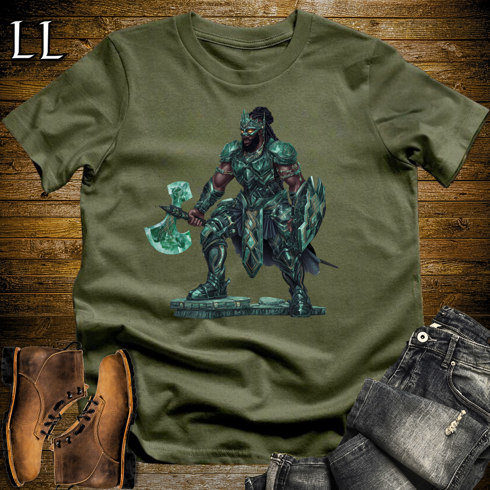 African Emerald Warrior Softstyle Tee - Military Green