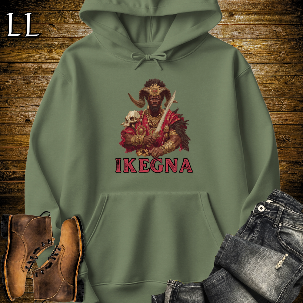 Ikenga African God Softstyle Tee Military Green | Igbo Achievement Sweatshirt