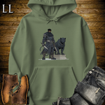 African Black Panther Assassin Hooded Sweatshirt Military Green | African Warrior Hoodie