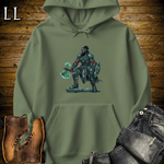African Emerald Warrior Hooded Sweatshirt Military Green | Jewel Warrior