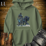 African Runic Black Panther Assassin Hooded Sweatshirt Military Green | African Warrior Hoodie