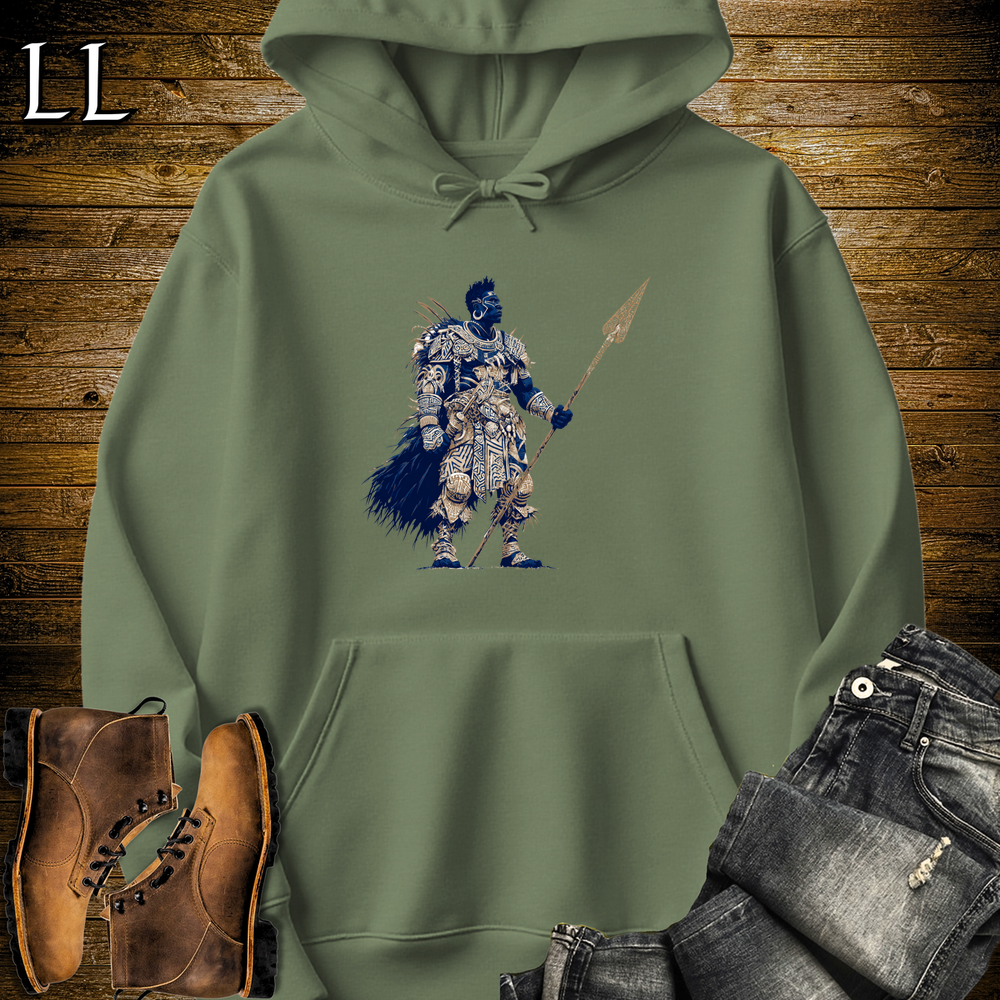 African Royal Bonespear Master Hooded Sweatshirt - Military Green