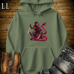 African Red Snake Assassin Hooded Sweatshirt Military Green | African Warrior Hoodie