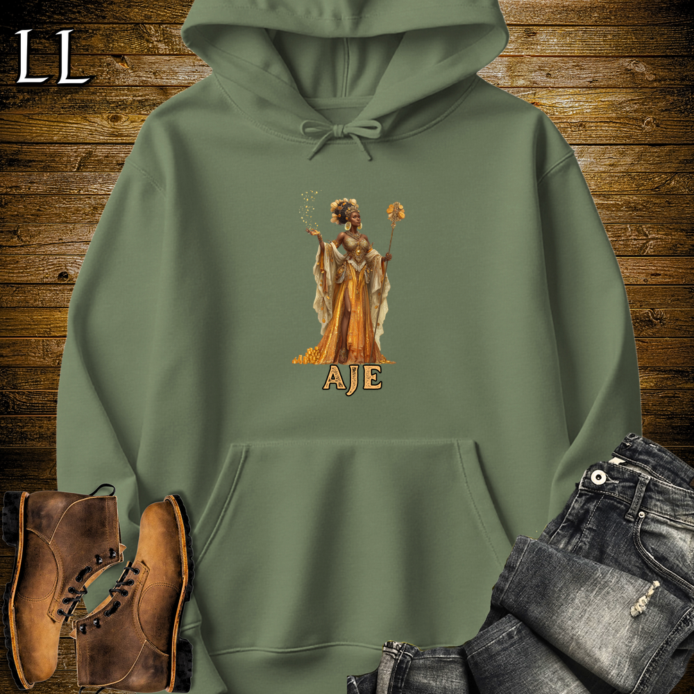 Aje African Goddess Hooded Sweatshirt - Military Green