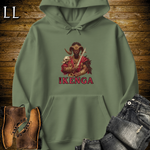 Ikenga African God Hooded Sweatshirt Military Green | African God Spiritual Hoodie