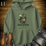 Osanyin African God Hooded Sweatshirt Military Green | African God Orisha Sweatshirt
