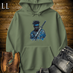 African Blue Street Samurai Military Green | African Warrior Hoodie