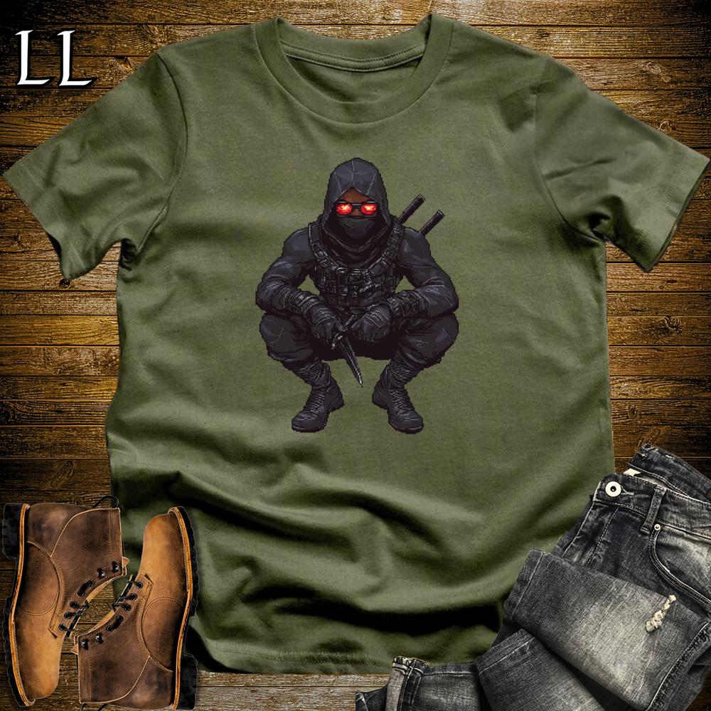 African 16 Bit Night Assassin Military Green | African Warrior Tee