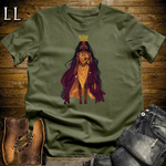 African 16 Bit Golden Queen Military Green | African Queen Tee