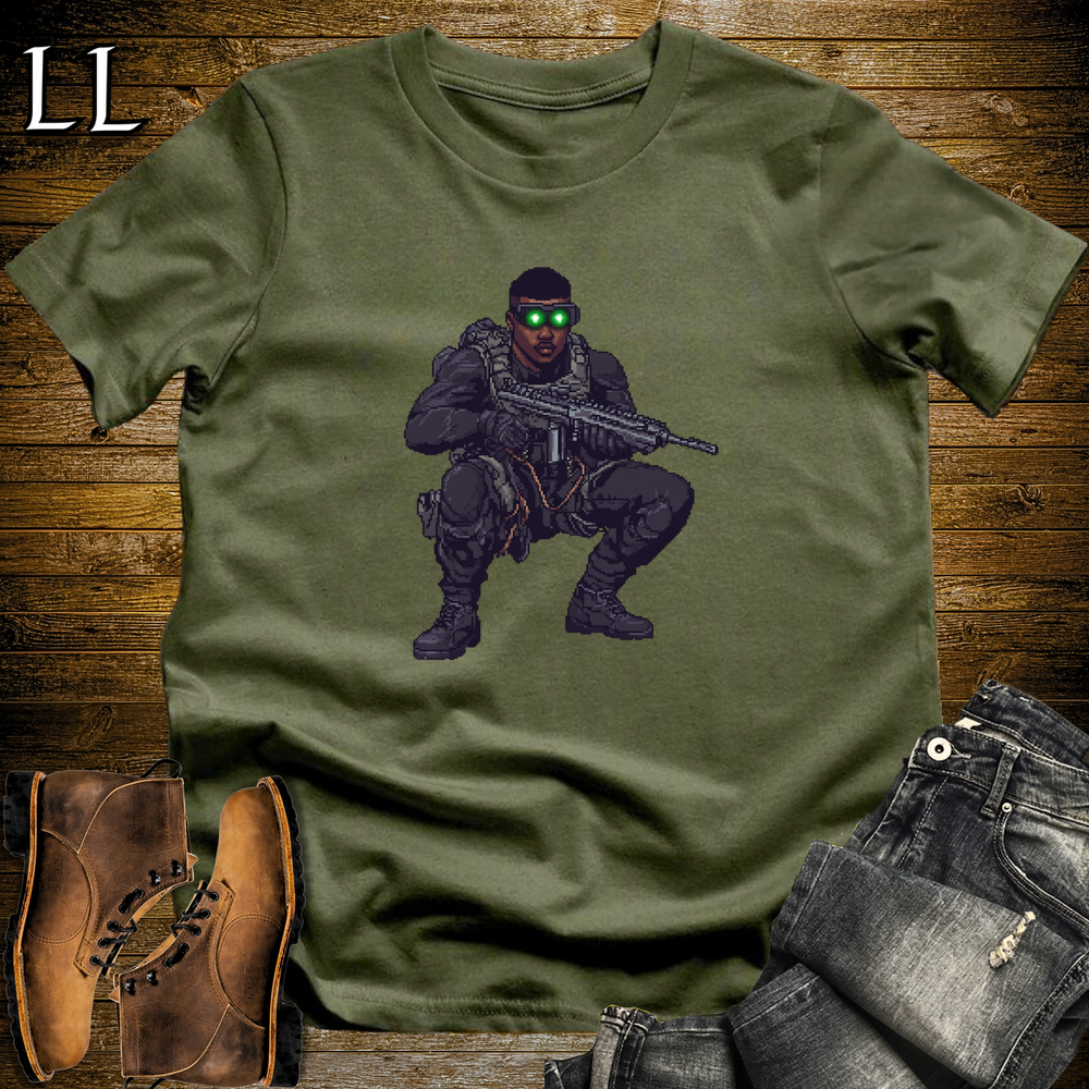 African 16 Bit Black Ops Soldier - Military Green