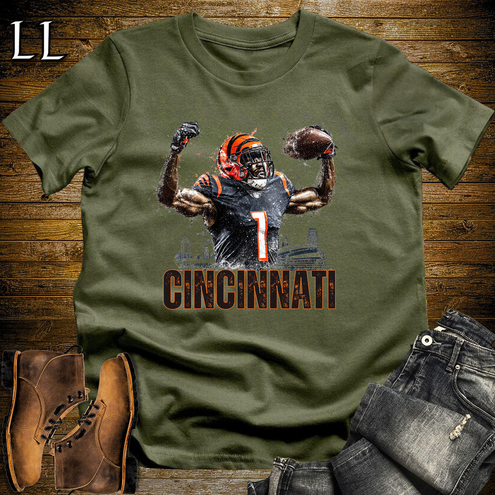 Cincinnati Bengals Shirt Military Green | NFL Fan Tee