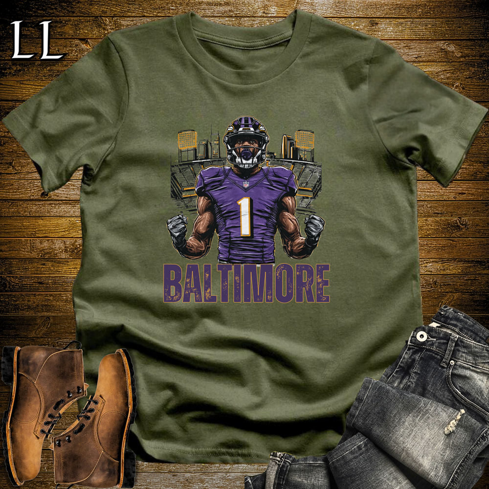 Baltimore Ravens Shirt Military Green | NFL Fan Tee