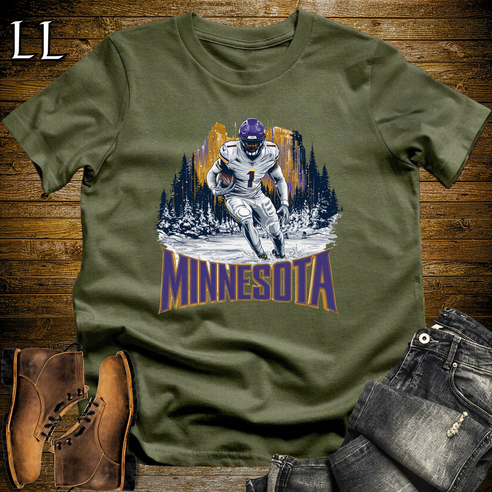 Minnesota Vikings Shirt Military Green | NFL Fan Tee