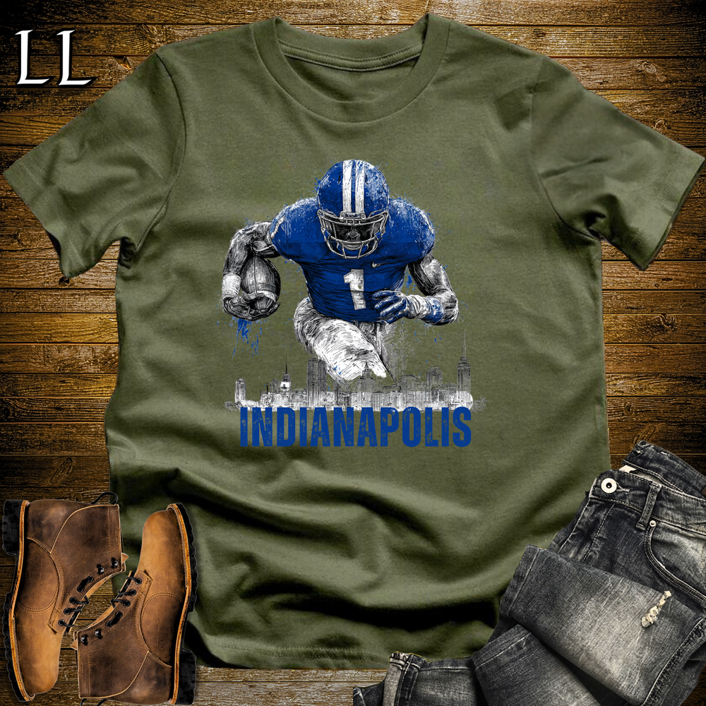 Colts Football Shirt Military Green | Indianapolis Fan Tee