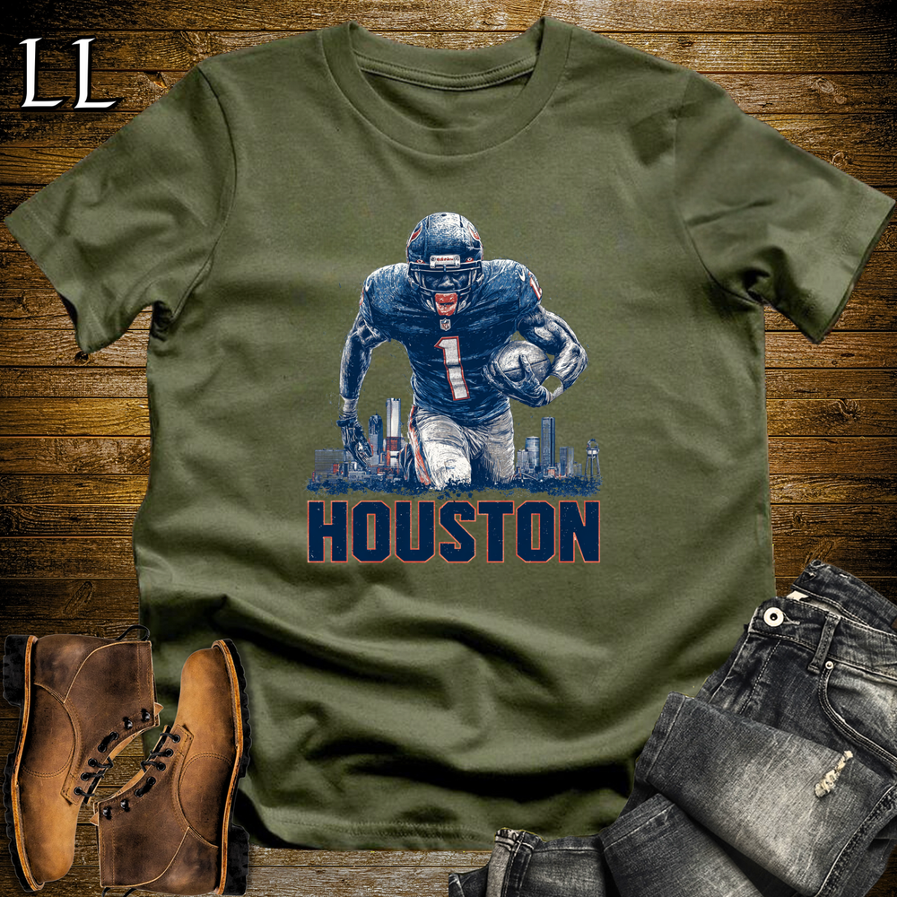 Houston Texans Shirt Military Green | NFL Fan Tee