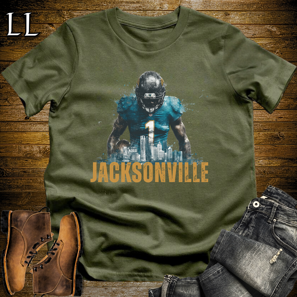 Jacksonville Jaguars Shirt Military Green | NFL Fan Tee