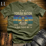 African Yoruba Nation Softstyle T Shirt Military Green | Yoruba Pride Heritage Tee