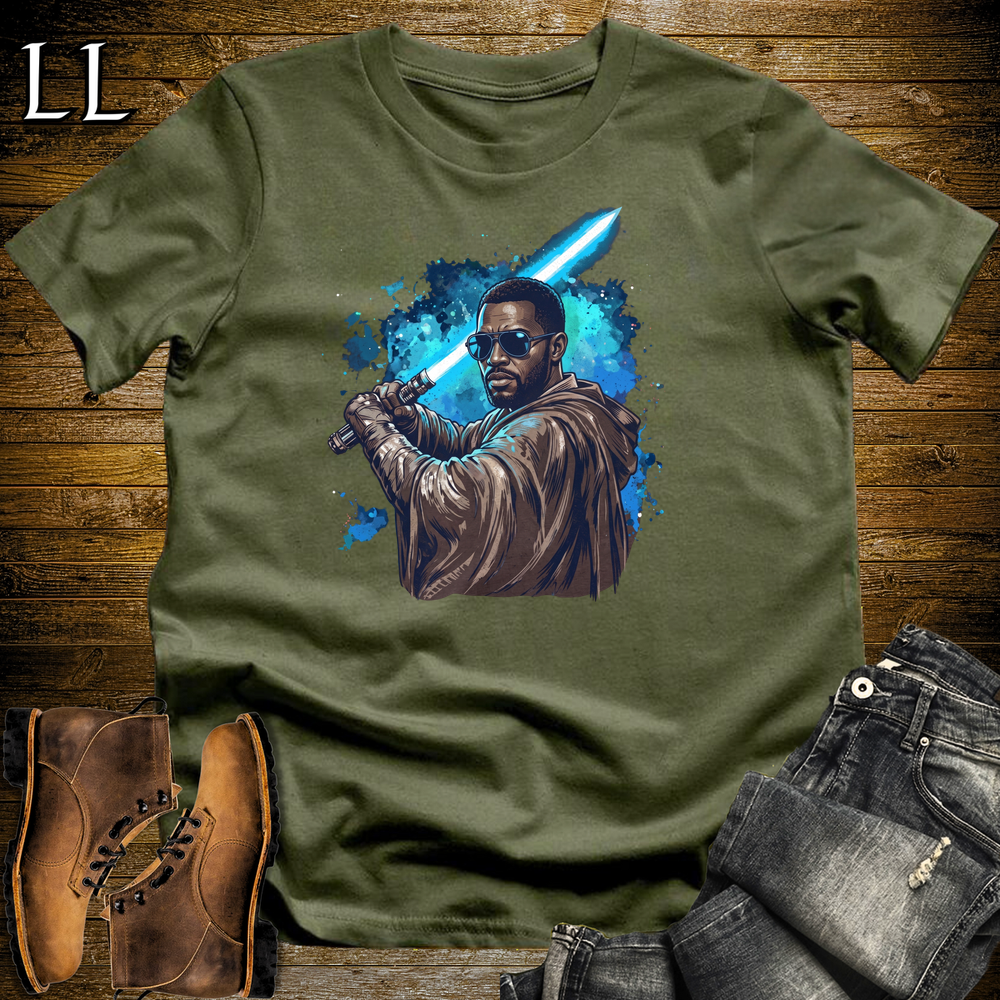African Space Warrior T Shirt Military Green | Sci-Fi African Tee