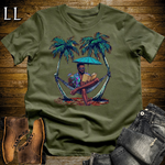 African Vacation Mode T Shirt Military Green | Funny African Tee