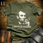 Lincoln Cigars Softstyle Tee Military Green | Patriotic Cigar Tee