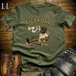 Cigar Dad Tan Softstyle Tee Military Green | Cigar Lover Dad Tee