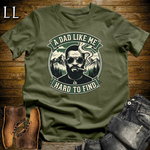 A Dad Like Me Is Hard To Find Green Cigar Softstyle Tee Military Green | Cigar Dad Slogan Tee