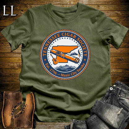 Tennessee Cigar Society Softstyle T Shirt Military Green | Cigar Lover Gift Tee