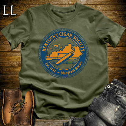 Kentucky Cigar Society Softstyle T Shirt Military Green | Cigar Lover Gift Tee