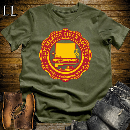 New Mexico Cigar Society Softstyle T Shirt Military Green | Cigar Lover Gift Tee