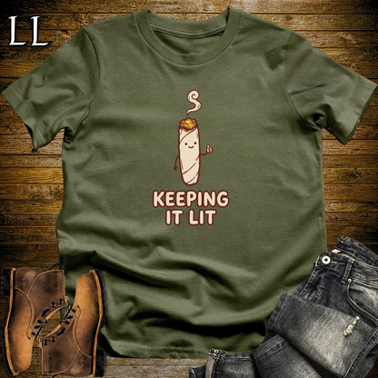 Cigar Keeping It Lit Softstyle T Shirt Military Green | Cigar Lover Tee