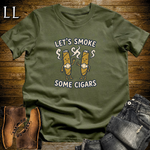 Lets Cigar Softstyle T Shirt Military Green | Funny Cigar Tee