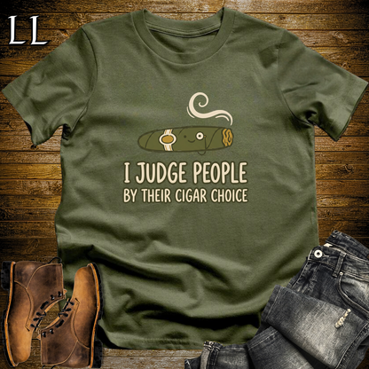 Judge By Your Cigar Softstyle T Shirt Military Green | Cigar Lover Tee