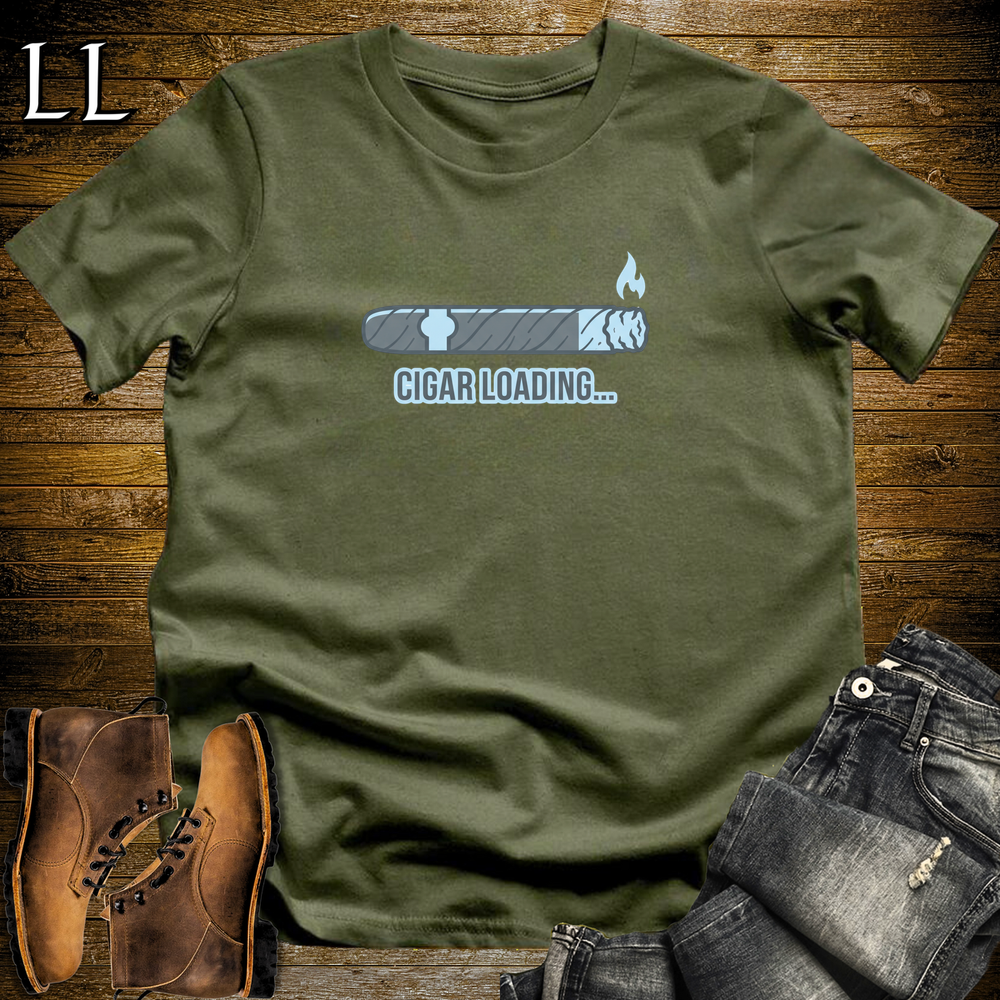 Cigar Loading Softstyle T Shirt Military Green | Funny Cigar Tee