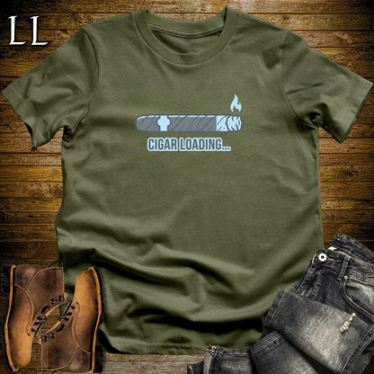 Cigar Loading Softstyle T Shirt Military Green | Funny Cigar Tee