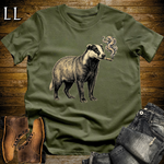 Vintage Cigar Badger Softstyle T Shirt Military Green | Cigar Badger Tee