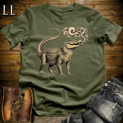Vintage Cigar Alligator Softstyle T Shirt Military Green | Cigar Alligator Tee