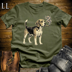 Vintage Cigar Beagle Softstyle T Shirt Military Green | Cigar Beagle Tee