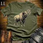 Vintage Cigar Bison Softstyle T Shirt Military Green | Cigar Bison Tee