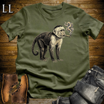 Vintage Cigar Capuchin Monkey Softstyle T Shirt Military Green | Cigar Capuchin Monkey Tee