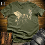 Vintage Cigar Bumblebee Softstyle T Shirt Military Green | Cigar Bumblebee Tee