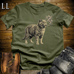 Vintage Cigar British Shorthair Softstyle T Shirt Military Green | Cigar British Shorthair Tee