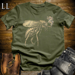 Vintage Cigar Cicada Softstyle T Shirt Military Green | Cigar Lover Tee