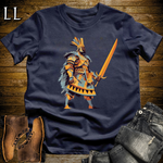 African Golden Swordmaster Navy | Gold Warrior Tee