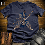African Royal Gold Samurai King Navy | African Warrior Tee