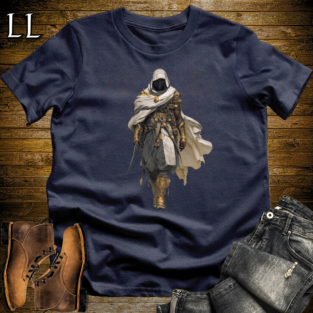 African Golden Assassin Softstyle Tee Navy | African Warrior Tee