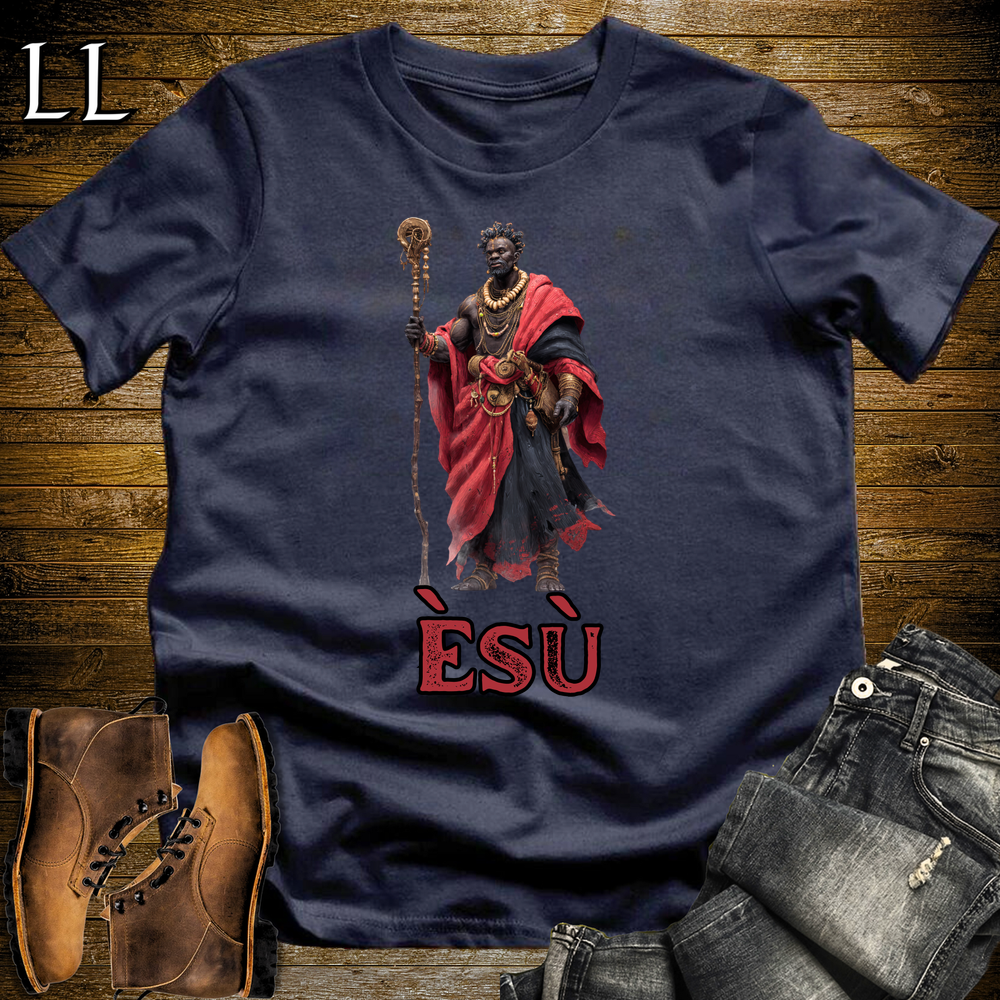 Esu African God Softstyle Tee - Navy
