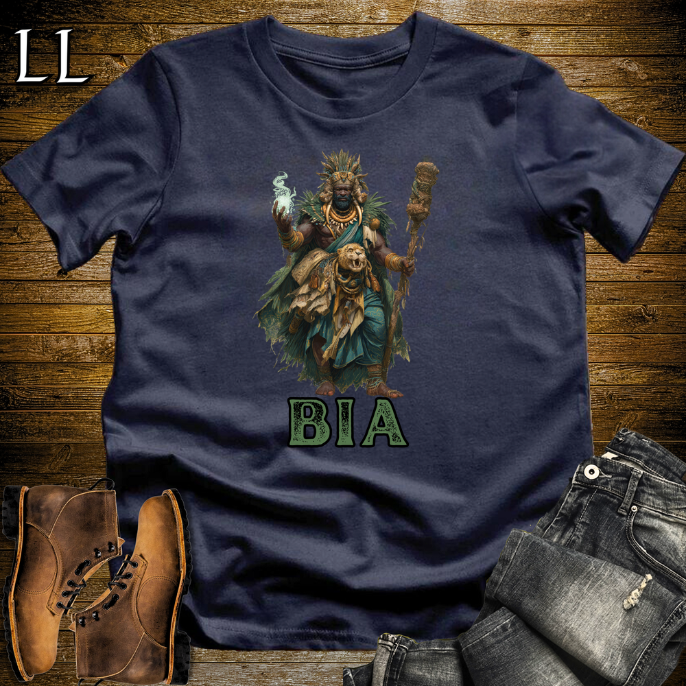 Bia African God Softstyle Tee Navy | Akan River God Tee
