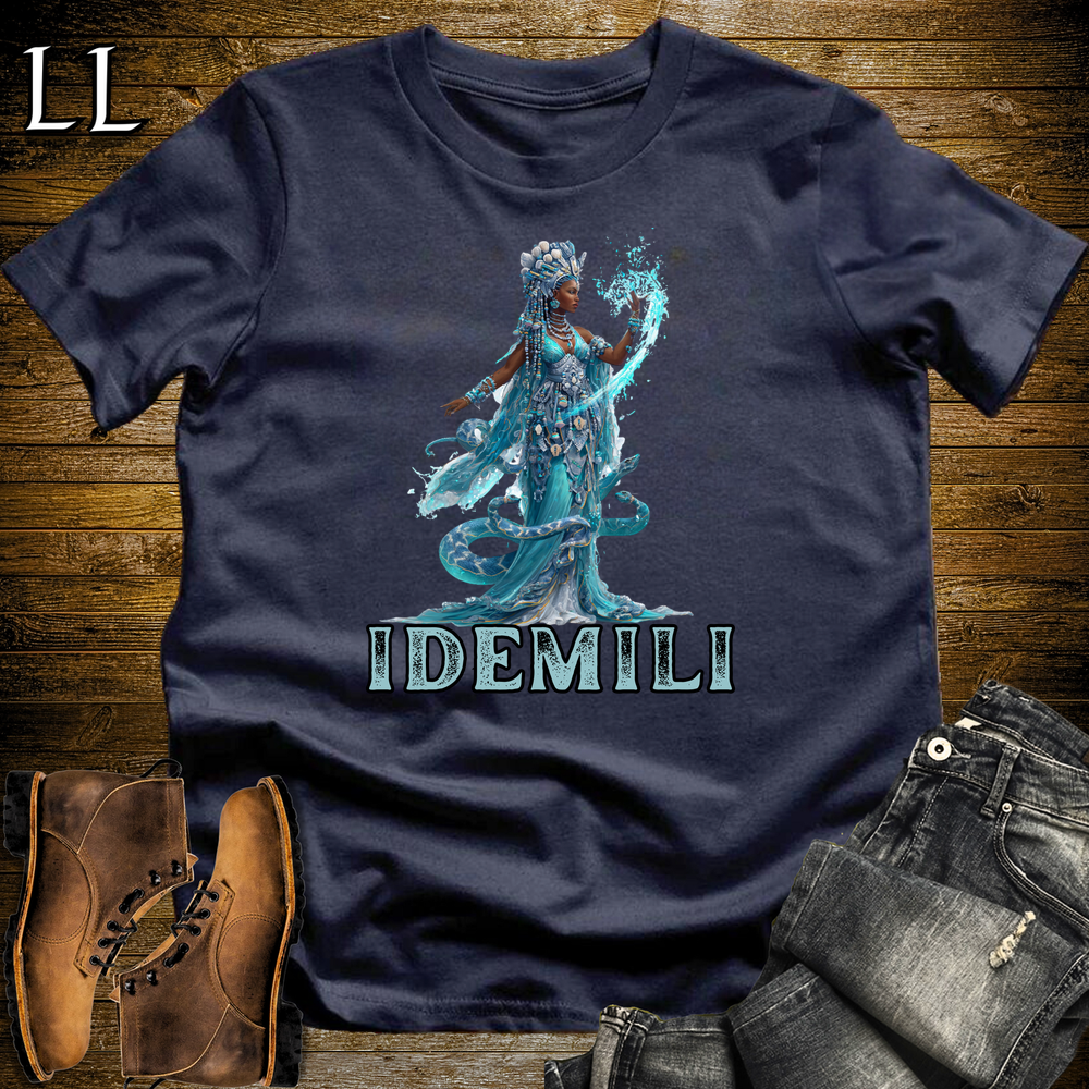 Idemili African Goddess Softstyle Tee - Navy